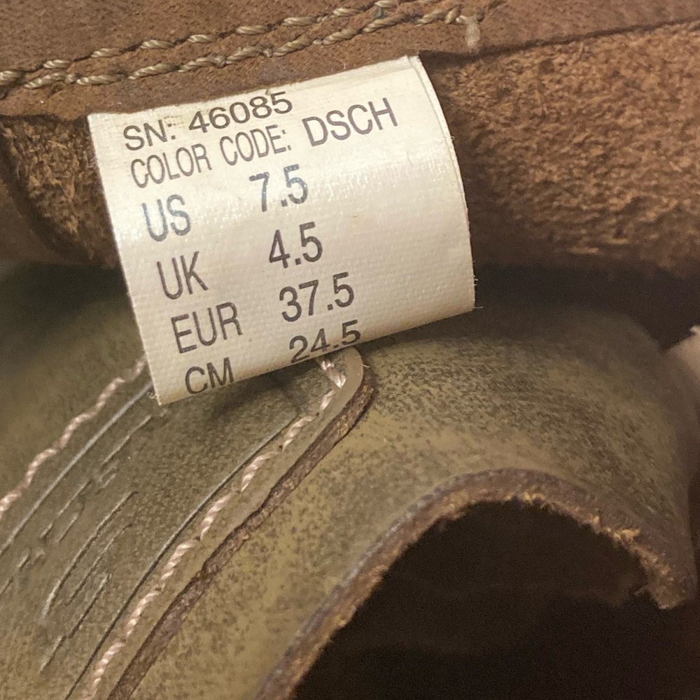 Vintage Y2K Skechers Leather Mid-Calf Lace Up Combat Boots Brown Women’s 7.5 - Picture 9 of 12